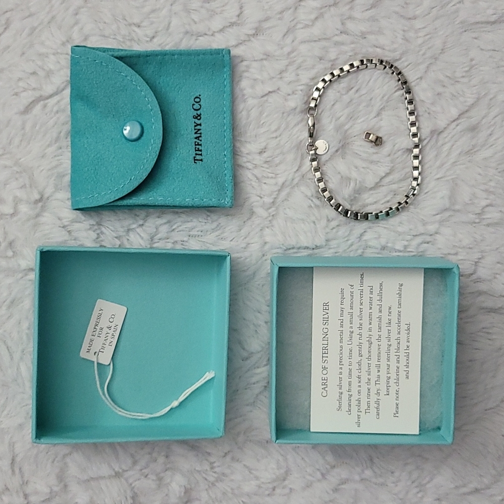 TIFFANY & CO. UNISEX VENETIAN LINK BRACELET IN SILVER EUC - Picture 5 of 17